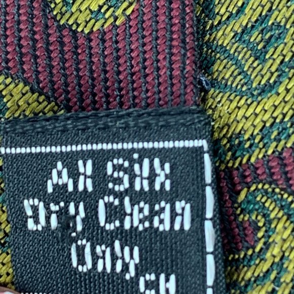 PAUL STUART 100% Silk Burgundy Gold Tip‎ Paisley Tie Made in England - Picture 6 of 8